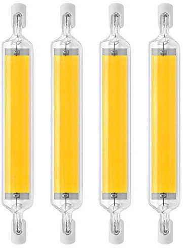 BesYouSel R7s LED Bulb 10W 118mm Double Ended LED COB Bulbs 100W Halogen Equivalent 120V J Type R7s Floodlight Adjustable Natural White 4000K Landscape Lights, Pack of 4