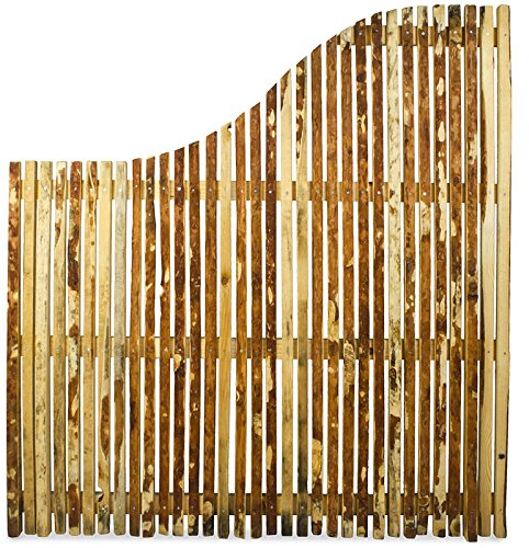 WEIDENPROFI Sichtschutz, Holzzaun Modell WALDEN, Gartenzaun aus Lärchenholz, Größe (BxH): 150 x 116-165 cm, links steigend