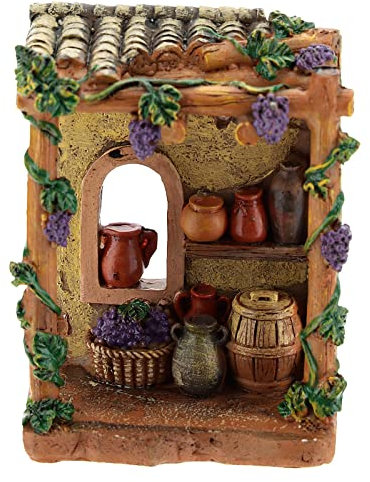 Holyart Bottega osteria in Resina 10x7x4 cm per presepe 6-8 cm