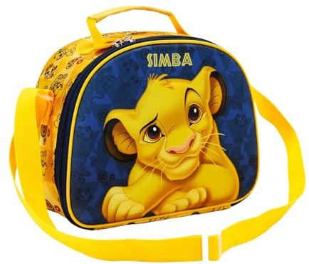 El Rey León Simba Rest-Bolsa Portamerienda 3D, Azul Oscuro, 25.5 x 20 cm