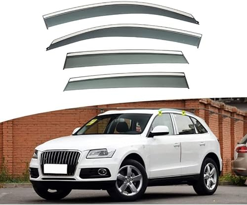 UKULT Auto Seitenfenster Windabweiser Regenabweiser, FüR Audi Q5 2010-2017 Autofenster Windabweiser Autofenstervisiere Regenschutz, Auto Fenster ZubehöR