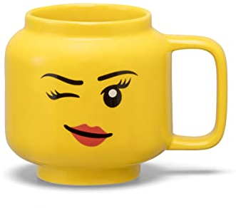LEGO Keramiktasse klein – Winking Girl – 255 ml | Perfekte Tasse Geschenke für Männer, Tassen für Kinder und Frauen, cooler Spaß und einzigartige kleine Tasse, spülmaschinenfest