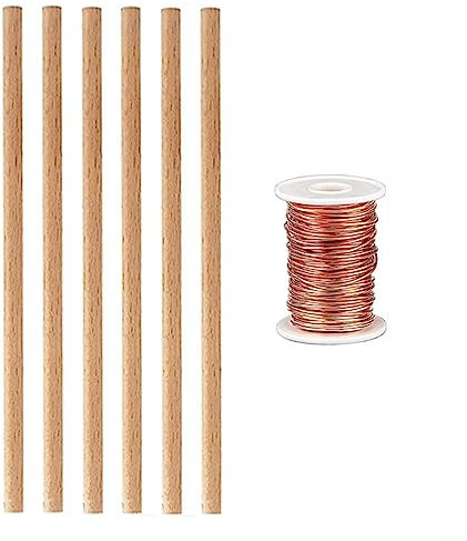 Piquets en bois de jardinage en bois de paillis d'écorce de fil de cuivre pur de 1 lb