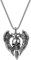 OIDEA Herren Halskette Totenkopf Edelstahl: Gothic Schädel Engelsflügel Anhänger mit Weizenkette Wikinger Kette Punk Rock Stil Anhängerkette Schmuck Geschenk für Männer Jungs