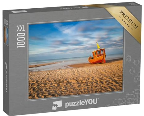 Puzzle 1000 Teile XXL „Altes Fischerboot am Strand von Ahlbeck auf Usedom“ – aus der Puzzle-Kollektion Usedom