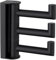 Angle Simple Crochet porte-serviette pivotant à 3 bras, acier inoxydable 304, noir mat, style moderne, support mural