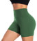 ACTINPUT Radlerhose Damen Kurze Shorts High Waist Sporthose Leggings Blickdicht Hotpants Unterhose Boxershorts Sommer(Graugrün,L-XL)