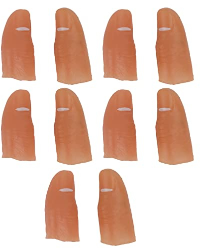 ANKROYU 5 Paar Leuchtende Finger-Daumen, Tricks, Finger-Licht-Daumen, Licht-Finger-Streich-Spielzeug-Werkzeug, LED-Licht, Gefälschte Finger-Lichter, Finger-Streich-Spielzeug-Werkzeug(Weiß)