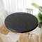 Cozomiz Elastische Tischdecke Gartentischdecke Rundtischdecke wasserdichte rutschfeste Abwischbar Schmutzabweisend Tischdecke Schwarz 110cm Runde Enge Passform