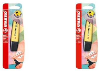 Stabilo Evidenziatore BOSS ORIGINAL Pastel - Pack da 1 - Giallo Banana (Confezione da 2)