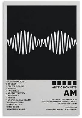 TOPOSTER Arctic Monkeys-AM Poster, klassisches Musikalbum-Cover, Poster, ästhetische Leinwand, Wandkunst für Schlafzimmer, Dekoration, 30 x 45 cm, ungerahmt, 4