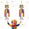 2pcs Clown Banner für Karneval – Perfekte Karneval Clown Deko, Fasching Deko und Karneval Dekoration für fröhliche Feiern (A)