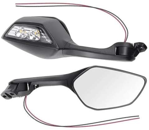 Lenkerendenspiegel Motorradzubehör Rückspiegel Mit LED-Blinkerlicht Universal-Rückspiegel Links Und Rechts Für ZX10R Für Ninja 250 300 400 650 CLVCCZTZGW