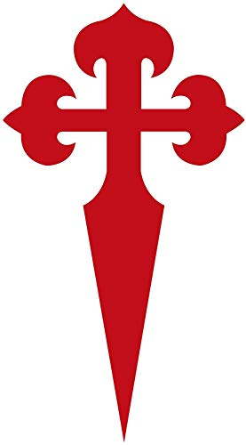 Artimagen Aufkleber Cruz de Santiago Rotes 43 x 73 mm.