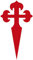 Artimagen Aufkleber Cruz de Santiago Rotes 43 x 73 mm.