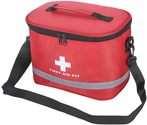 Erste Hilfe Set Tasche mit Schultergurte, Leer Erste-Hilfe-Koffer Notfalltasche Medizinisch Tasche Wasserdicht Tragbar Groß Erste Hilfe Kasten First Aid Medical Bag für Home Auto Outdoor Reisen
