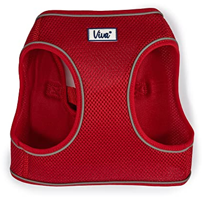 Other Viva Nylon Step In Comfort Mesh Harness Red Large, Clear