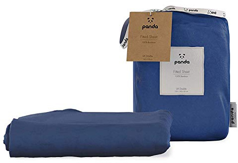 Panda 100% Bamboo Duvet Cover - Hypoallergenic, Eco-Friendly, Silky Soft, Breathable (Deep Sea Navy, UK Super King)