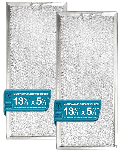 Ersatz für Whirlpool W10208631A Filter, GE WB06X10596, AP5617368 Fettfilter für viele Mikrowellenfilter 13 x 6 (verpackt im Karton) (2er-Pack)
