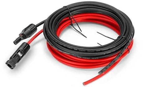ANFIL 4mm2 / 12AWG Cavo di Prolunga per Pannelli Solari con Connettore Maschio e Femmina (9m rosso + 9m nero)