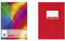 Brunnen 104590802 Schulheft A5 (16 Blatt, 5 x 7 mm rautiert, mit Rand) & 104052424 Hefthülle/Heftumschlag (A4, Folie, mit Namensschild) rot