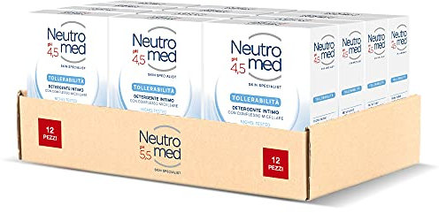 Neutromed Detergente Intimo Tollerabilità, con Complesso Micellare, Azione Riequilibrante, pH 4.5, 12 Pezzi x 200 ml