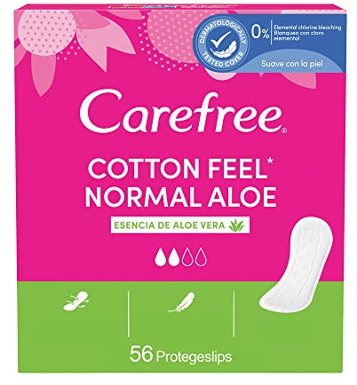 Carefree Slip Cotton Aloe, 150 g, 56 Stück (5 Stück), packaging may vary