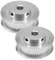 Saipor 2 Stück GT2 Zahnriemen Aluminium Zahnriemenrad Kit GT2 Riemenscheibe Synchronrad GT2 Timing Pulley für 3D Drucker GT2 Zahnriemenscheibe 6mm Breite Gürtel (60 Zähne 5mm Bohrung)