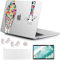 MUSHUI 4 in 1 Hülle für MacBook Pro 13 Zoll M2 M1 A2338 A2251 A2289 A2159 A1989 A1706, 2022-2016 Freisetzung, Flexibel Plastik Hartschale Snap Case & Tastaturschutz & Displayschutz, 8