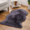 Tomifine Faux Lammfell Teppich, Kunstfell Dekofell Teppich Flauschiger Schaffell Bettvorleger für Schlafzimmer Bett oder Wohnzimmer Sofa Matte (60x100 cm,Dunkelgrau)