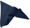 EXNER Hals-Tuch, Schal, Küchen-Krawatte, für Koch, Bäcker, Konditor, Küche, Gastronomie, B 115 x L 75cm x L 75cm, Baumwoll-Mischgewebe, Farbe navy
