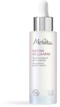 Melvita - Sérum Expert Anti-Taches Nectar de Lumière - Algue Iridescente & Vitamine C Activée - Parfum Floral Frais - Soin Visage - Illumine & Unifie Teint - 30 ml