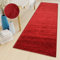 TAPISO Delhi Teppich Läufer Hochflor Shaggy Einfarbig Weich Flauschig Rot Design Modern Wohnzimmer Schlafzimmer Flur 80 x 300 cm