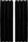 Hafaa Black Blackout Curtains for Bedroom – 46” wide x 54” drop Readymade Crushed Velvet Curtains for Living Room – Eyelet Room Darkening Curtains with 2 Tie Backs (116cm x 137cm)