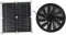 Kit Panneau Solaire 10In 100W 12V avec Ventilateur Solaire Double, Etanche à l'eau Portable Ventilateur Fenêtre Rond pour Camping, Serre, Gazebo, Poulailler Et L'abri Extérieur
