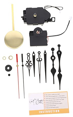 Housoutil 1 Satz Uhrwerk Uhrzeiger Und Motorsatz DIY Uhrzeiger Glockenspiel Ersatzuhr Funktioniert Uhr Ersatz Mechanismus Austausch Der Schachtuhr Metallnadel Arbeit Selbstgemacht Plastik