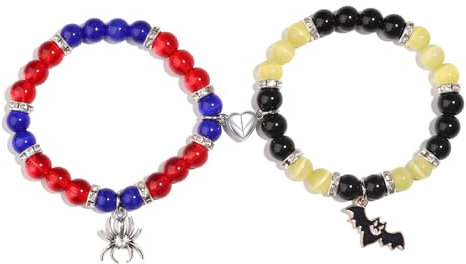 Korotho Passende Armbänder für Paare, beste Freunde, Spider-Kitty-Charm-Armbänder, Weihnachtsgeschenke, Freundschaft, passender Schmuck, Fernbeziehungsarmbänder für Paare, Familie, Freunde