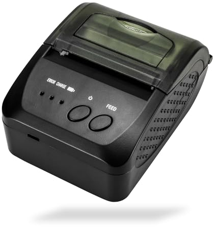 NetumScan Bluetooth wireless thermal receipt printer, 2 inch 58 mm Mini USB POS printer for restaurant retail compatible with Android/iOS/PC/Windows NS1809DD