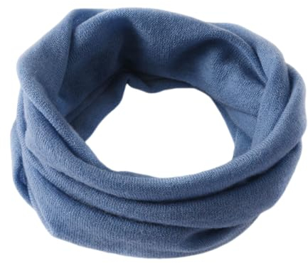Kabelife Damen Loopschal Strickschal Kaschmirschal Cashmere warm Schlauchtuch Schlauchschal Herbst Winter Feinstrick Schal einfarbig (Blau)