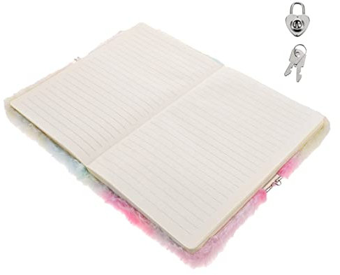 ibasenice Plüsch Notizbuch Mit Cartoon-einband Tragbares Junge Mädchen-notizbuch Für Mädchen Liniertes Schreibheft Für Junge Mädchen Und Teenager