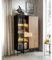 Lomadox Wohnzimmer Esszimmer Anrichte Highboard mit Beleuchtung in schwarz mit Wotan Eiche