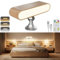 Holz Wandleuchte Innen mit Remote, Kabellos Akku LED Wandlampe 360° Drehbare, 3 Farbtemperatur Stufenlos Dimmbar Touch Control, Abnehmbare Handleuchte für Schlafzimmer Wohnzimmer Treppenhaus Flur