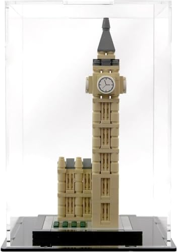 Modellvitrine Acryl Kompatibel Mit Lego Architecture 21013 Big Ben, Staubdichte Aufbewahrungs Und Organisationsvitrine Für Modelle, Größe: 15 X 15 X 35 cm 2mm
