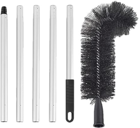 Gutter Cleaning Brush Roofing Tool - Extendable Guard Cleaner Tool | Gutter Cleaning Tools | Clean Leaves and Debris from The Ground | with Telescopic & Easy Adjustable Angle of Brush