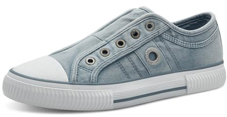 s.Oliver Damen Slip On Sneaker ohne Schnürsenkel Flach, Blau (Light Blue), 37 EU