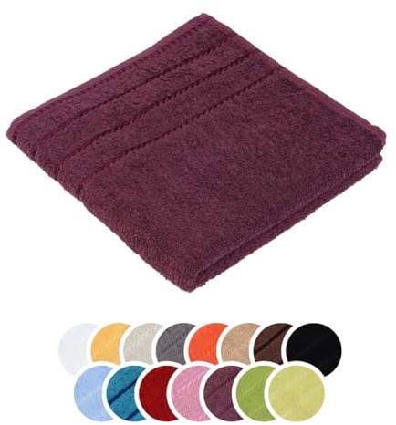 liebling Handtuch, 100% Baumwolle, Serie Potsdam, 50 x 100 cm, 60 Grad waschbar, trocknergeeignet, Farbe: Bordeaux