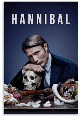 TNERPAR Hannibal Lecter Art Poster Dekorative Malerei Leinwand Wandkunst Wohnzimmer Poster Schlafzimmer Malerei,Wandkunst Bilddruck Moderne Familienzimmer Dekor 12x18inch(30x45cm)