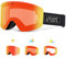 LECAGE OTG Rahmenlose photochrome Skibrille Lichtadaptive PRO Anti-Beschlag, UV-Schutz Snowboard-/Schneebrille für Männer und Frauen (Rot)