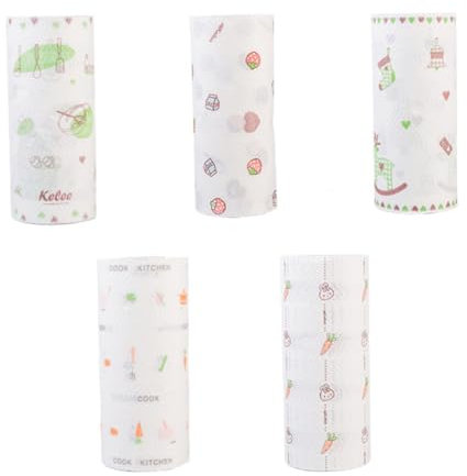 HAPINARY 2rollos Servilletas Papel Absorbente Aceite Agua Cocina Unidades Desechables Hogar