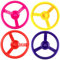 Haconba 4 Pack Steering Wheel Playset Plastic Swingset Steering Wheel with Mounting Tools for Kids Garden Backyard Playroom Treehouse Playground (Color Set 3)